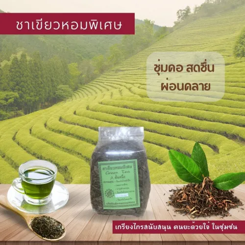 ชาเขียวหอมพิเศษ (ห่อใส)